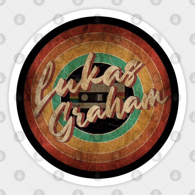 Lukas Graham Vintage Circle Art Sticker by antongg